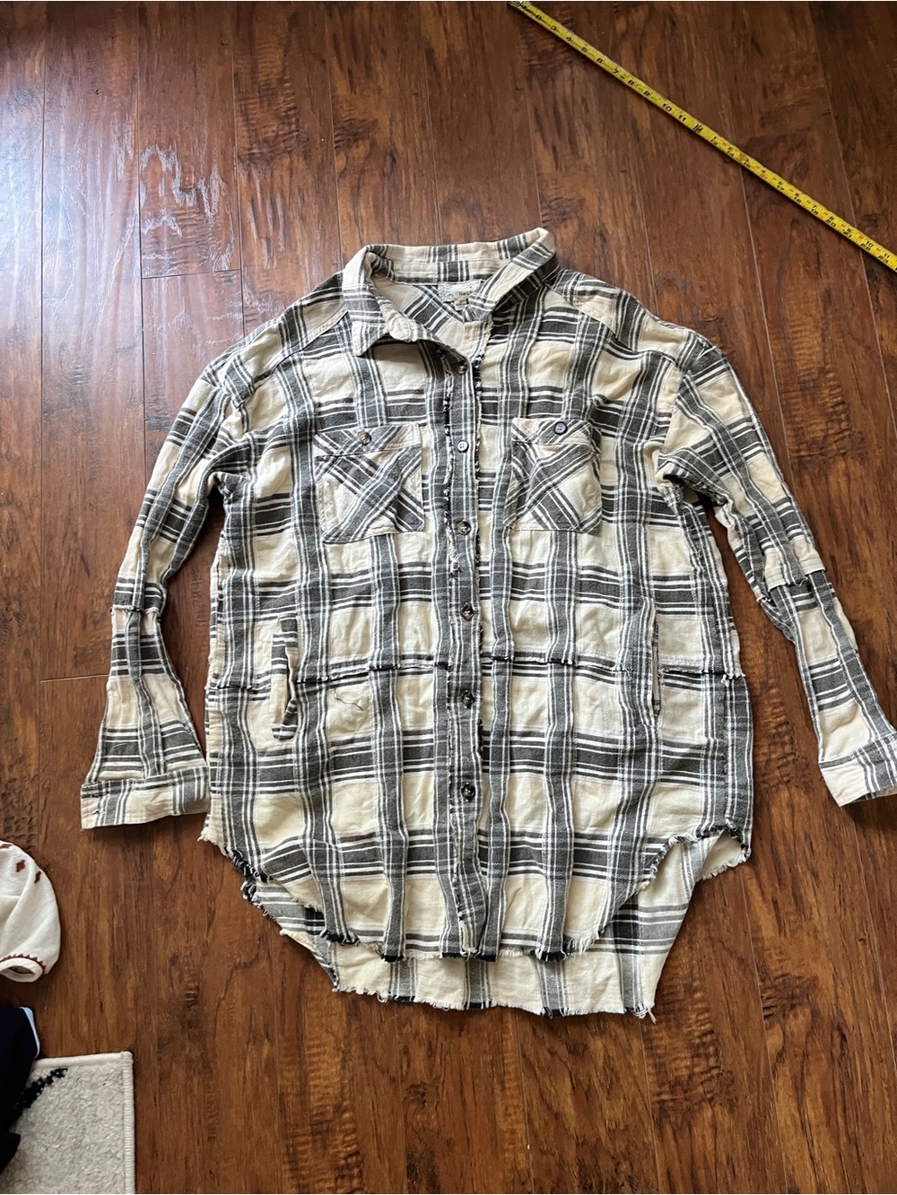 Oli & Hali Black and Cream Plaid Button-Down Shirt